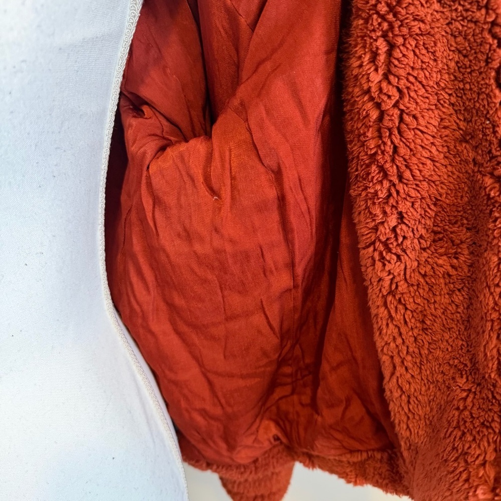 NWT Free People Women's Cozy Slouchy Sherpa Moto Jacket Size xs oversized - Picture 11 of 13